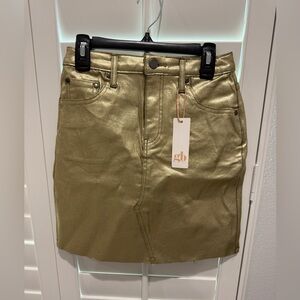 NWT GB Girls large Metallic Gold Skirt